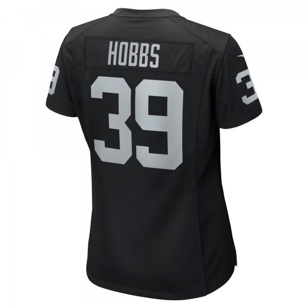 Women's Las Vegas Raiders Nate Hobbs Nike Black Game Jersey