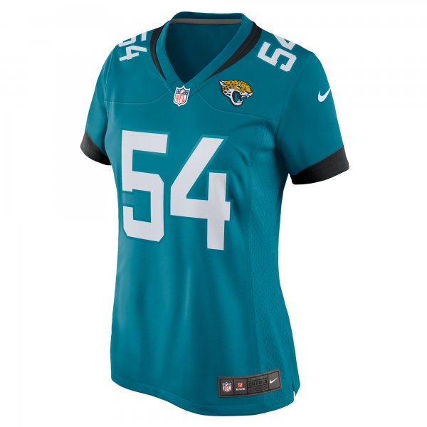 Women's Jacksonville Jaguars DJ Coleman Nike  Teal  Game Jersey