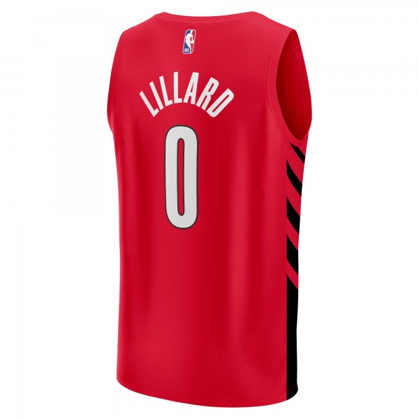 Men's Portland Trail Blazers Damian Lillard Fanatics Red Fast Break Replica Player Jersey - Statement Edition