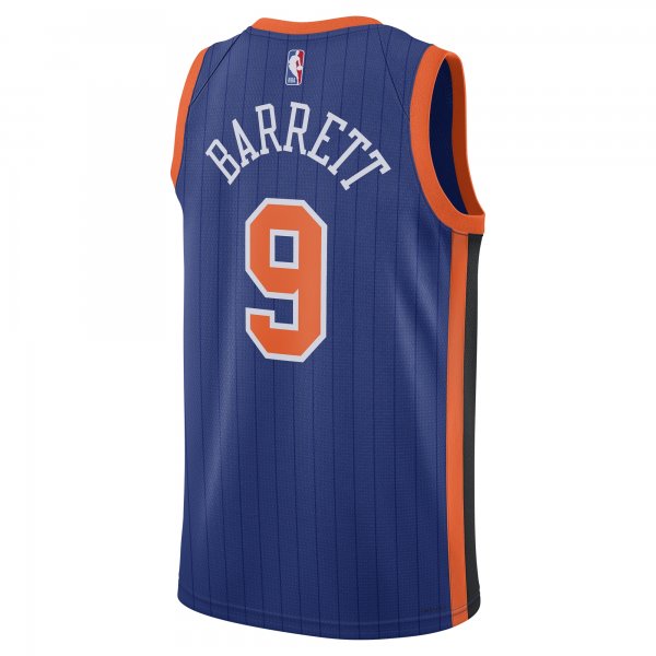 Unisex New York Knicks RJ Barrett Nike Blue 2023/24 Swingman Jersey - City Edition