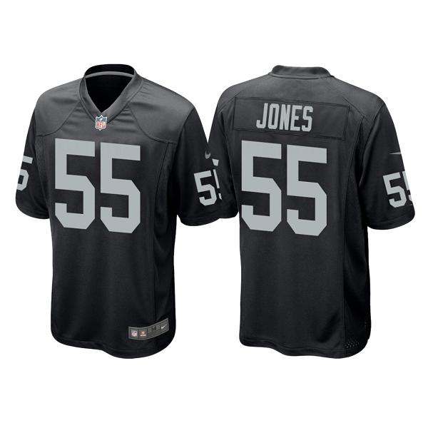 Men's Nike NFL Las Vegas Raiders Chandler Jones #55 Black Team Color Limited Jersey