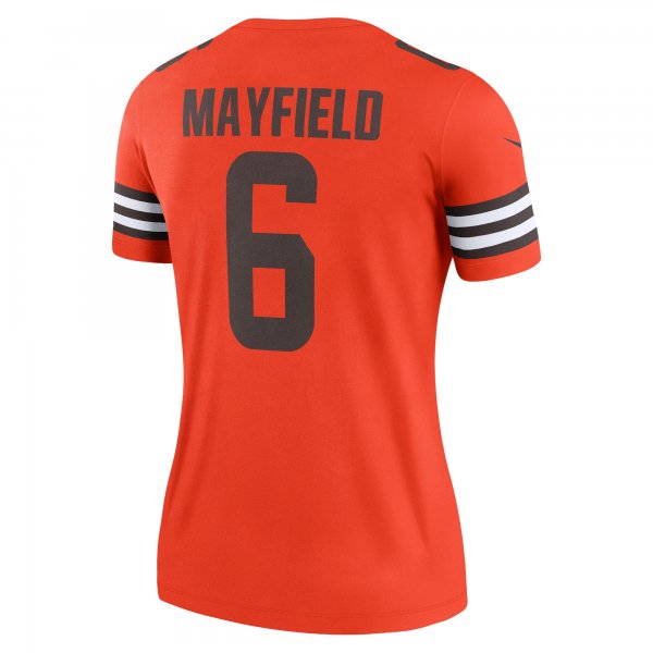 Women's Cleveland Browns Baker Mayfield Nike Orange Inverted Legend Jersey