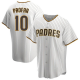 Men's #10 Jurickson Profar San Diego Padres Cool Base White Brown Home Jersey