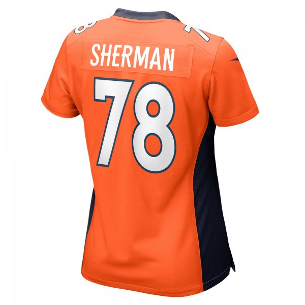 Women's Denver Broncos William Sherman Nike  Orange Team Game Jersey