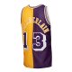 Men's Los Angeles Lakers Wilt Chamberlain Mitchell & Ness Purple/Gold Hardwood Classics 1971/72 Split Swingman Jersey