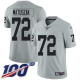 Men's #72 John Matuszak Limited Silver NFL Las Vegas Raiders Inverted Legend Jersey 100th Season Jersey