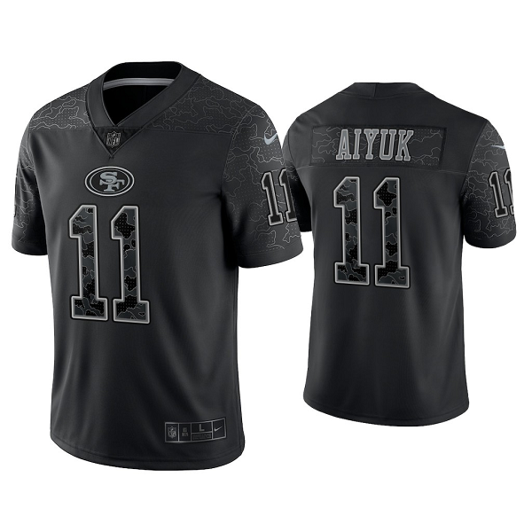 Men's Nike NFL San Francisco 49ers Brandon Aiyuk Reflective Limited Black Jersey