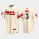 Men's Los Angeles Angels #3 Taylor Ward 2022 City Connect Cream Cool Base MLB Jersey