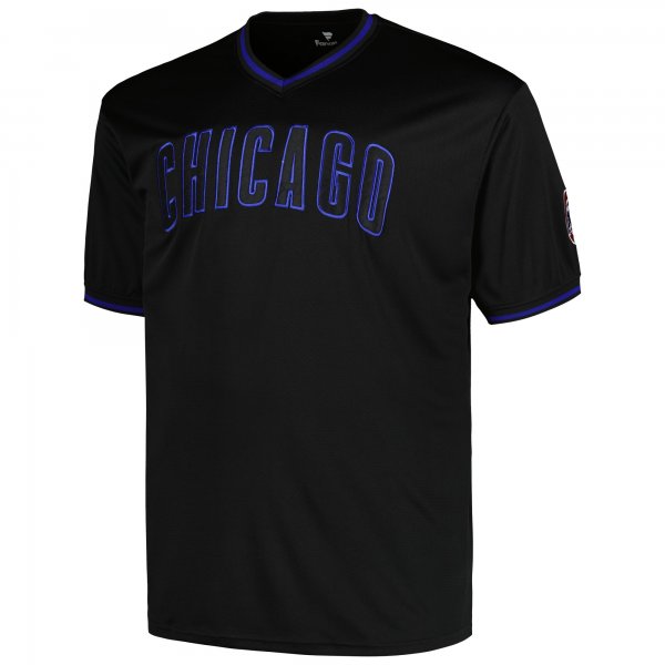 Men's Chicago Cubs Profile Black Big & Tall Pop Fashion Jersey