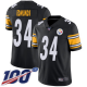 Men's Pittsburgh Steelers #34 Terrell Edmunds Black Team Color Stitched NFL 100th Season Vapor Limited Jersey