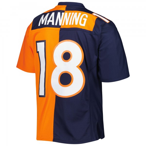 Men's Denver Broncos Peyton Manning Mitchell & Ness Navy/Orange 2015 Split Legacy Replica Jersey