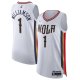 Men's New Orleans Pelicans Zion Williamson Nike White 2021/22 Swingman Jersey - City Edition