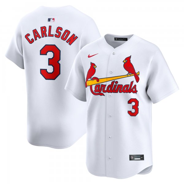 Men's St. Louis Cardinals Dylan Carlson Nike White Home Limited Player Jersey