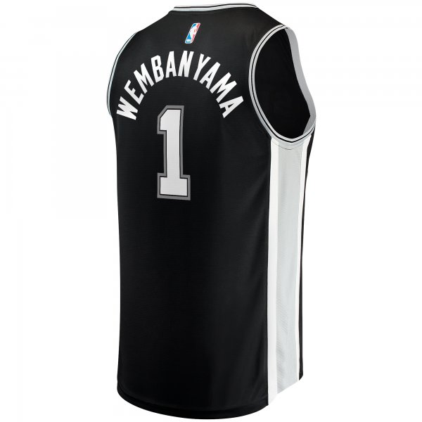 Men's San Antonio Spurs Victor Wembanyama Fanatics Black Big & Tall Fast Break Replica Jersey - Icon Edition