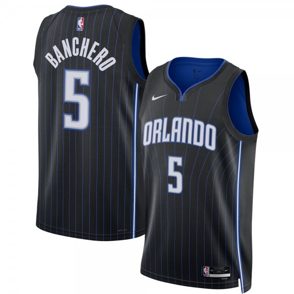 Unisex Orlando Magic Paolo Banchero Nike Black 2022 NBA Draft First Round Pick Swingman Jersey - Icon Edition