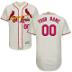 St. Louis Cardinals Cream Men's Customized Flex Base MLB Jersey