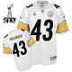 Men's Pittsburgh Steelers #43 Troy Polamalu White Super Bowl XLV Stitched NFL Jersey