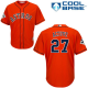 Houston Astros #27 Jose Altuve Orange Cool Base 2017 World Series Bound Stitched Youth MLB Jersey