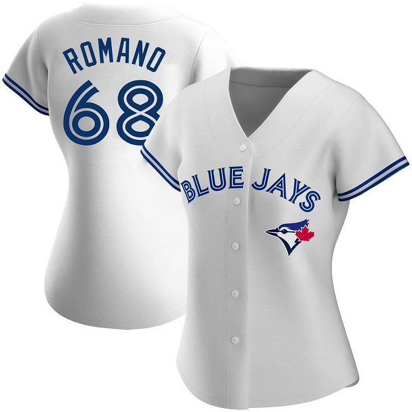 Women's Toronto Blue Jays #68 Jordan Romano White Home MLB Jersey