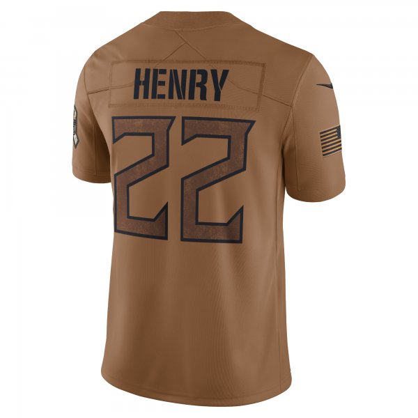 Men's Tennessee Titans Derrick Henry Nike Brown 2023 Salute To Service Limited Jersey