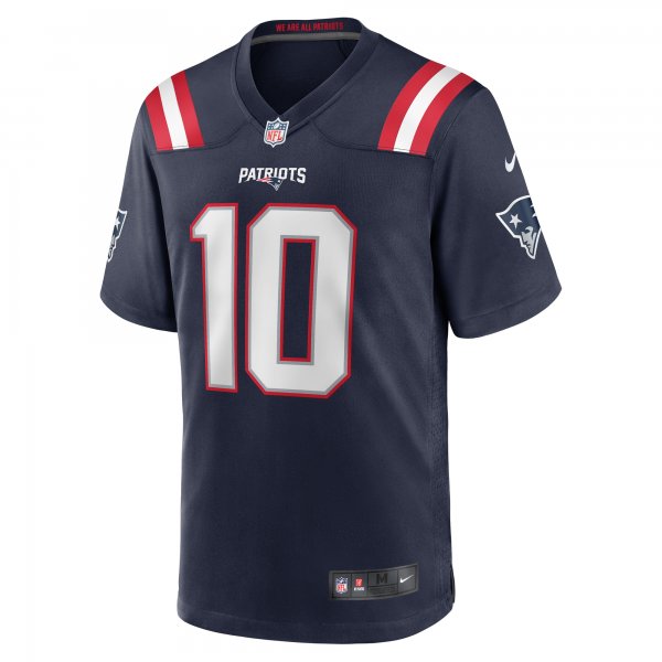 Men's New England Patriots Drake Maye Nike Navy 2024 NFL Draft First Round Pick Player Game Jersey