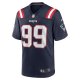 Men's New England Patriots Keion White Nike  Navy Team Game Jersey