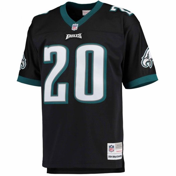 Men's Philadelphia Eagles Brian Dawkins Mitchell & Ness Black Big & Tall 2004 Retired Player Replica Jersey