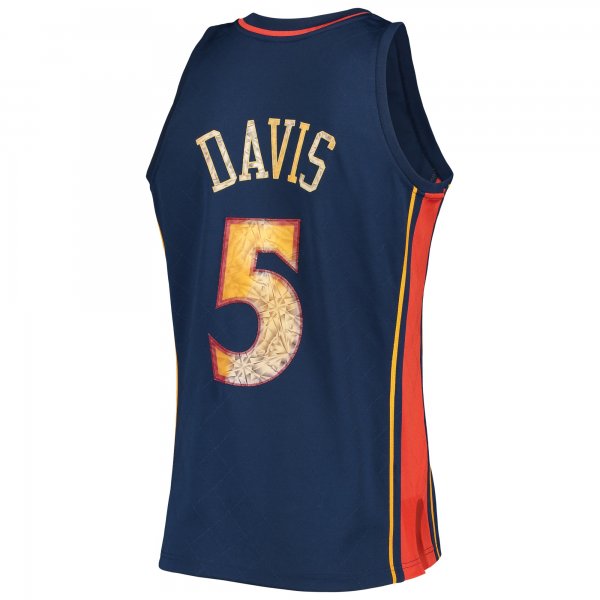 Men's Golden State Warriors Baron Davis Mitchell & Ness Royal 2006/07 Hardwood Classics NBA 75th Anniversary Diamond Swingman Jersey