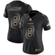 Women's Baltimore Ravens #8 Lamar Jackson Black/GoldStitched NFL Vapor Untouchable Limited Jersey