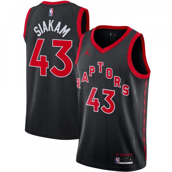 Men's Toronto Raptors Pascal Siakam Jordan Brand Black 2020/21 Swingman Jersey - Statement Edition