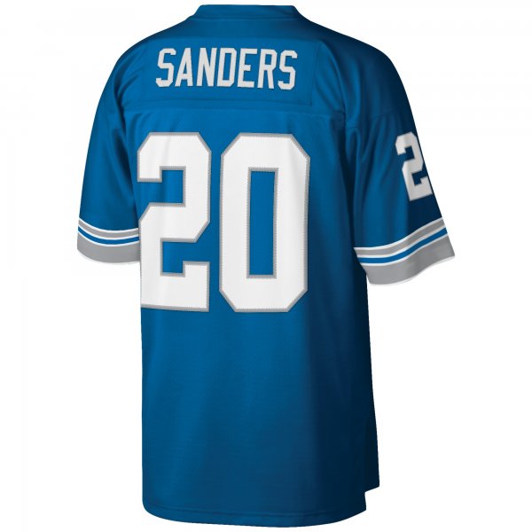 Men's Detroit Lions Barry Sanders Mitchell & Ness Blue Big & Tall 1996 Retired Player Replica Jersey