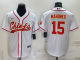 Men's Kansas City Chiefs #15 Patrick Mahomes White Stitched Baseball Cool Base Jersey