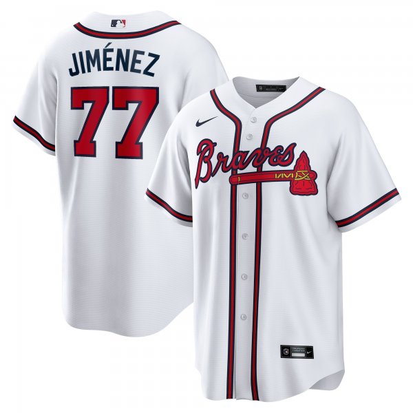 Men's Atlanta Braves Joe JimÃÂ©nez Nike White Home  Replica Player Jersey