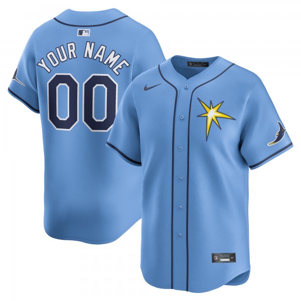 Men's Tampa Bay Rays  Nike Light Blue  Alternate Limited Custom Jersey