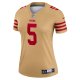 Women's San Francisco 49ers Trey Lance Nike Gold Team Inverted Legend Jersey