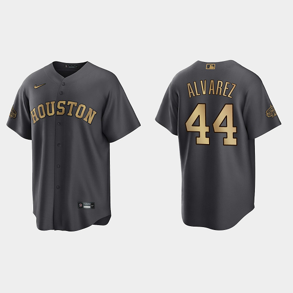 Men's Houston Astros #44 Yordan Alvarez 2022 MLB All-Star Game Jersey - Charcoal