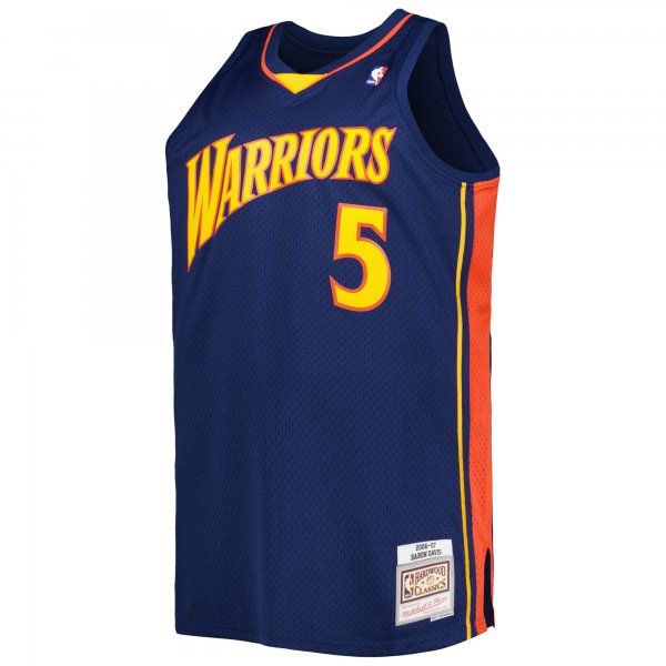 Men's Golden State Warriors Baron Davis Mitchell & Ness Navy Big & Tall Hardwood Classics 2006/07 Swingman Jersey