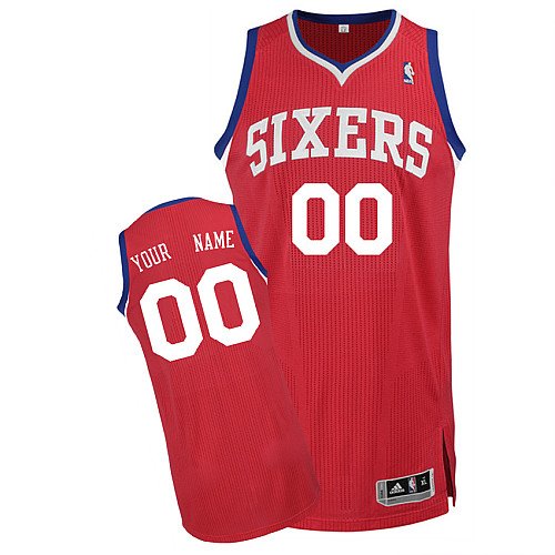 76ers Personalized Red NBA Jersey (S-3XL)