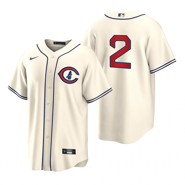 Men's MLB Chicago Cubs Nico Hoerner #2 2022 Field of Dreams Cream Jersey