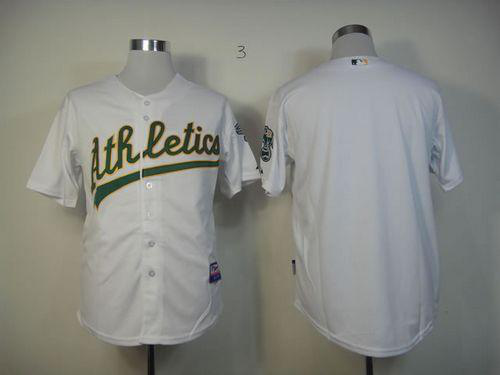 Oakland Athletics Blank White Cool Base Stitched MLB Jersey