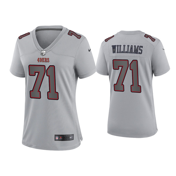 Women's San Francisco 49ers Trent Williams Gray Atmosphere Fashion Game Jersey