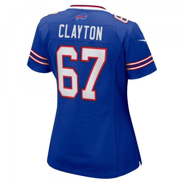 Women's Buffalo Bills Travis Clayton Nike  Royal Game Jersey