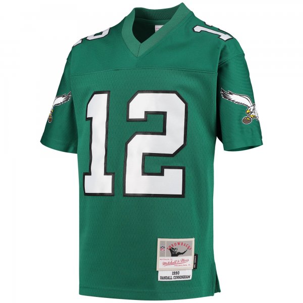 Youth Philadelphia Eagles Randall Cunningham Mitchell & Ness Kelly Green 1990 Retired Player Legacy Jersey