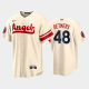 Men's Los Angeles Angels #48 Reid Detmers 2022 City Connect Cream Cool Base MLB Jersey