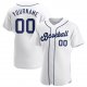 Men's Custom White Navy Authentic Baseball Jersey