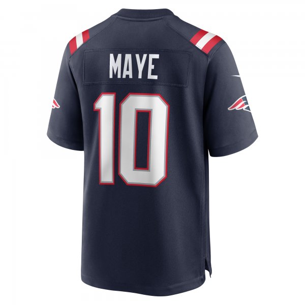 Men's New England Patriots Drake Maye Nike Navy 2024 NFL Draft First Round Pick Player Game Jersey