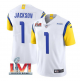 Men's Los Angeles Rams #1 Desean Jackson White 2022 Super Bowl LVI Vapor Limited Stitched Jersey