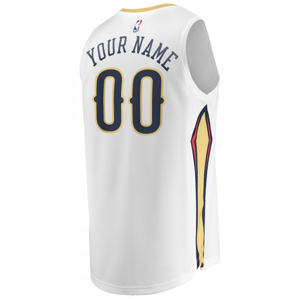 Unisex New Orleans Pelicans Fanatics White Custom Fast Break Jersey - Association Edition