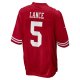 Youth San Francisco 49ers Trey Lance Nike Scarlet Player Game Jersey