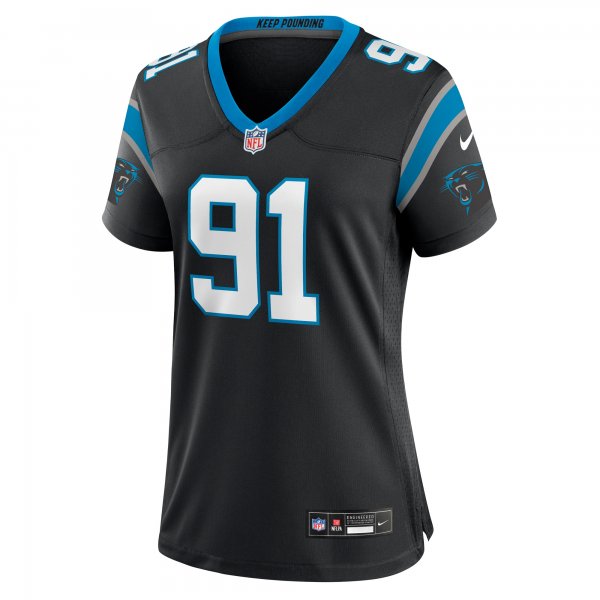 Women's Carolina Panthers Nick Thurman Nike  Black Team Game Jersey